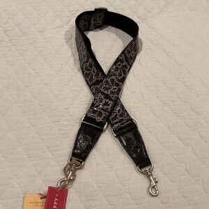 NWT 🌺-Patricia Nash Leather 60” Adjustable Black Floral Guitar Bag Strap